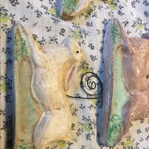 Country Art 10-rabbit card holders,  hand-paint